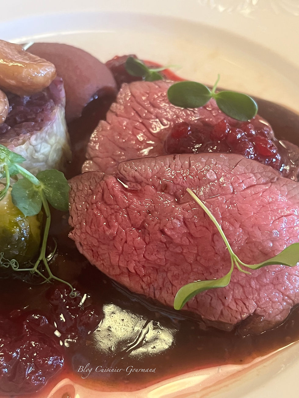 Superbe cuisson de la viande.