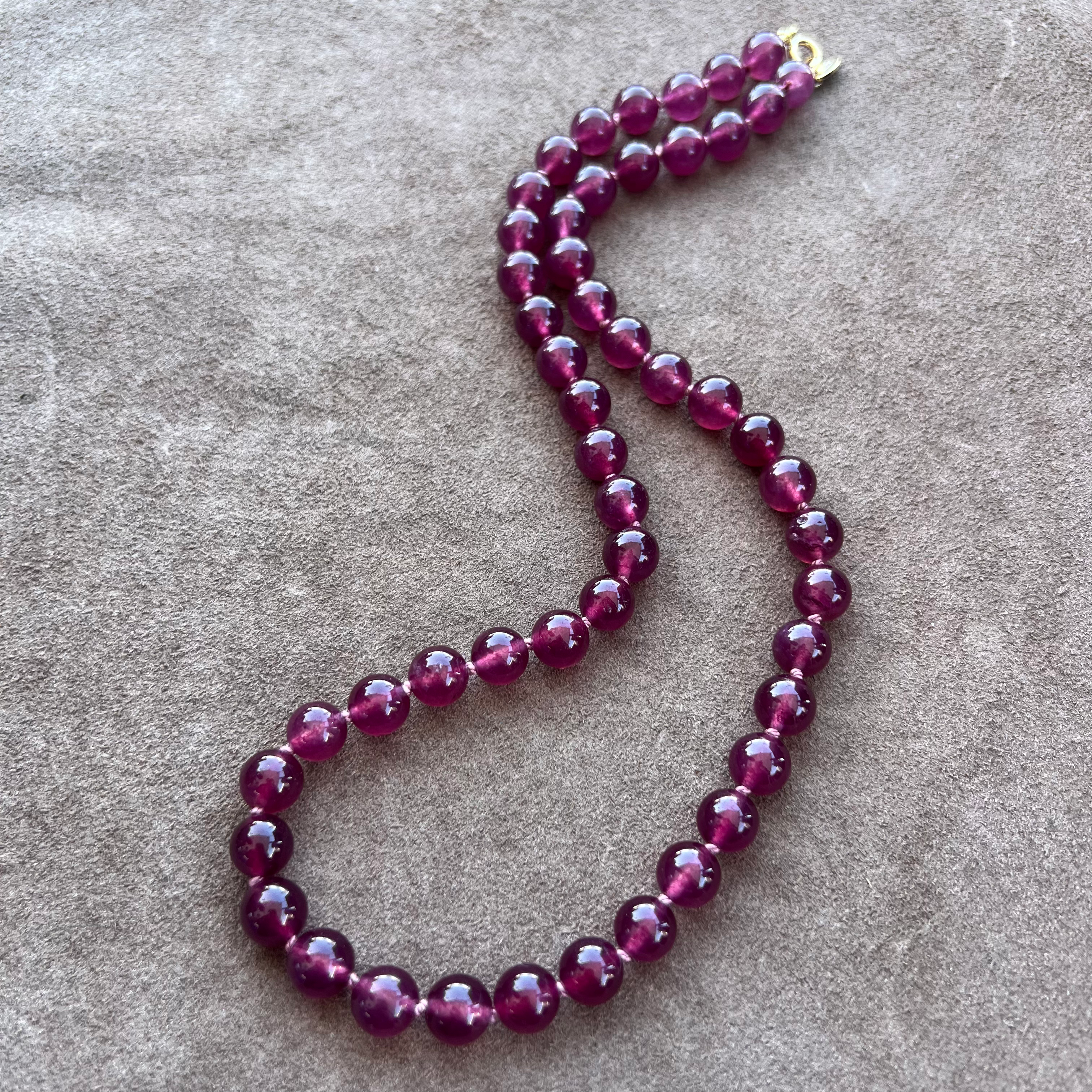 Raspberry Jade Necklace
