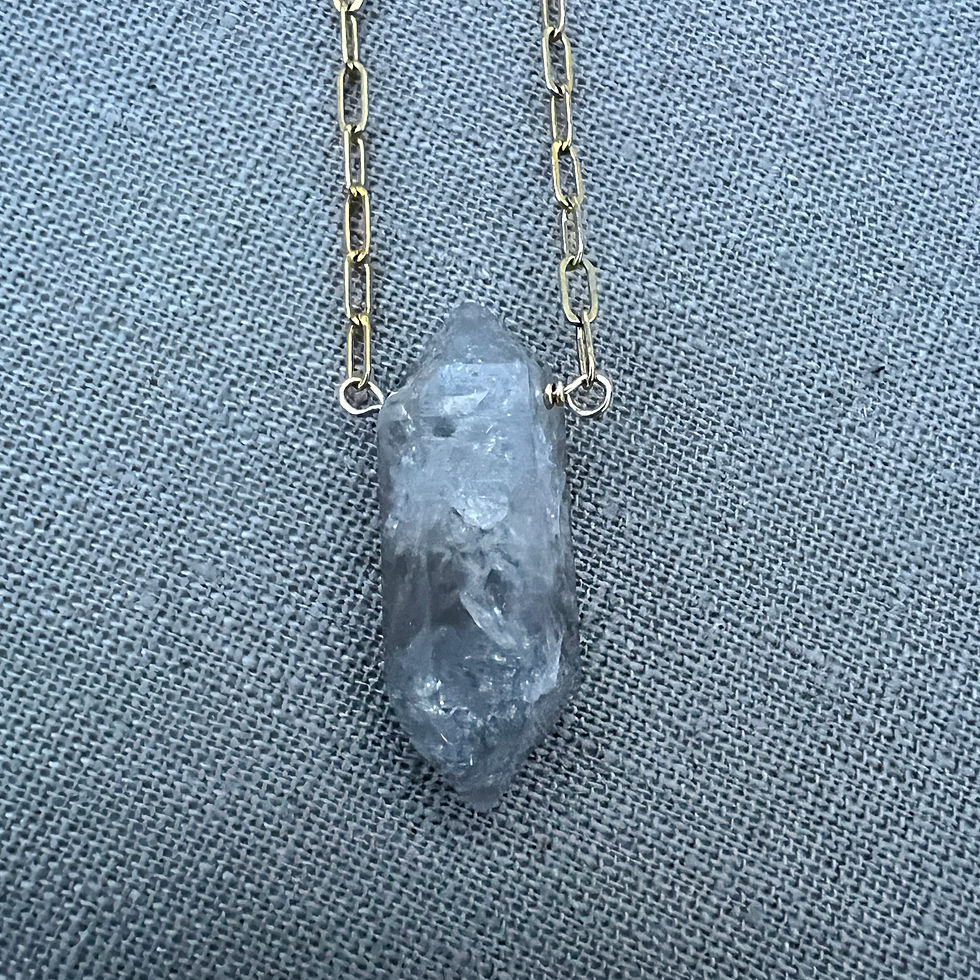 Thumbnail: Double Terminated Quartz Crystal Necklace