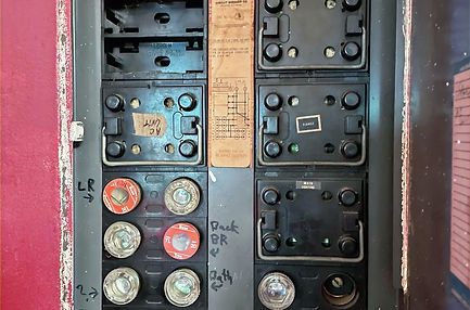 Photo of an old fuse electrical panel in house located in Danbury, CT.