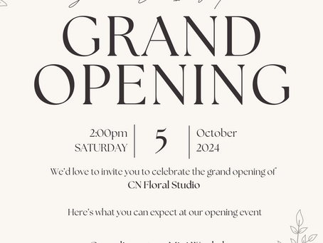 Grand Opening of CN Floral Studio – You're Invited!