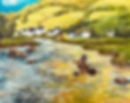 Spring in Village by John: $80.00