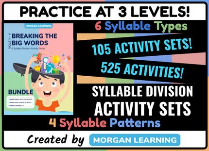 Syllable Mastery Awaits: Explore Breaking the Big Words Activity Series!