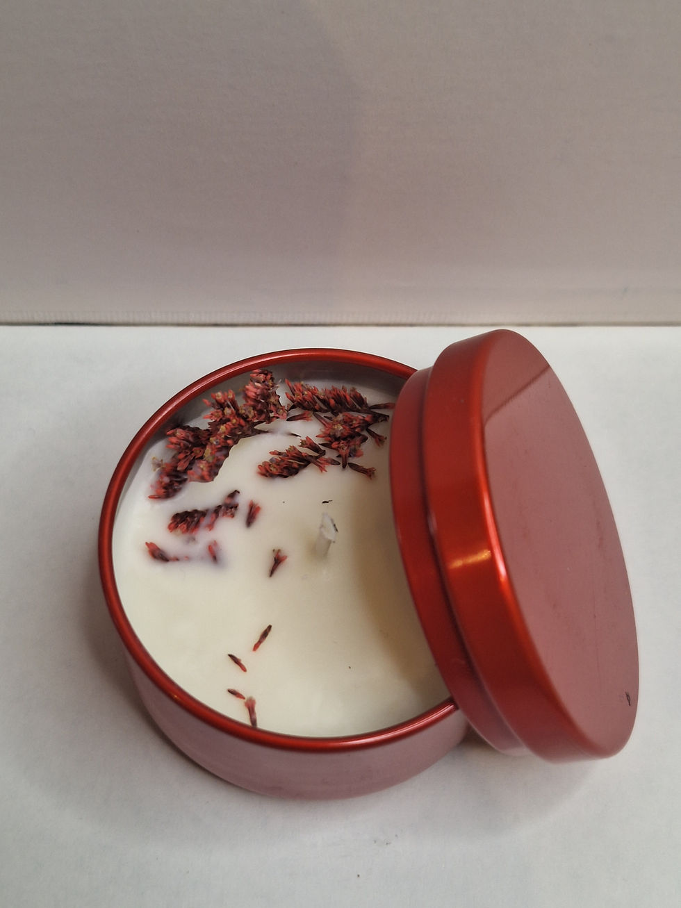 bougie fleurs séchées