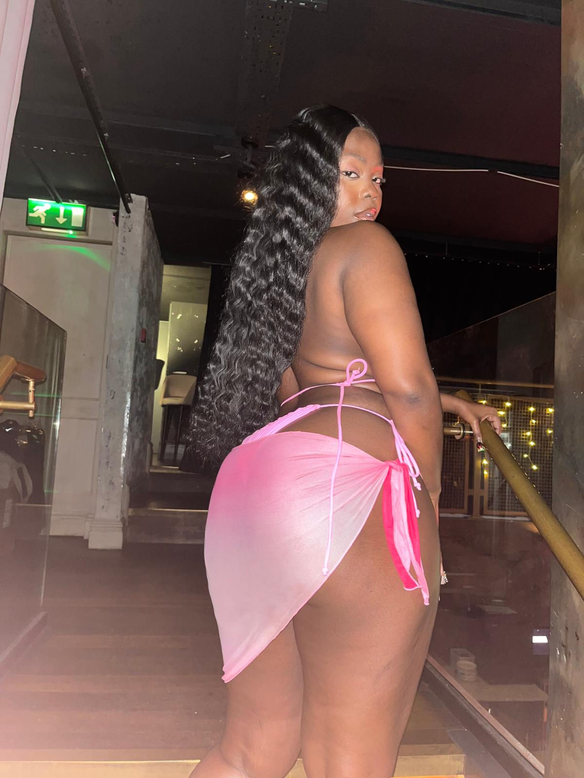 Ombre Sarong Tie Skirt - Bubblegum Pink