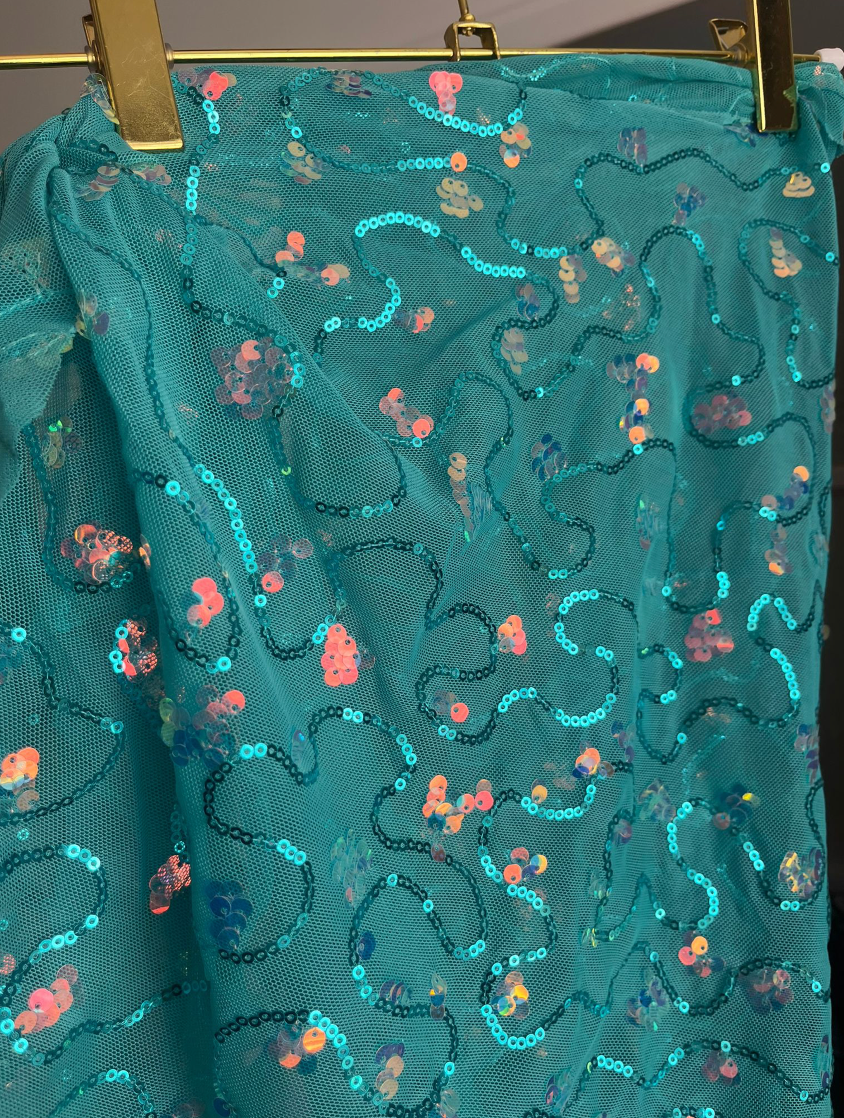 Thumbnail: Blue Mermaid Sequin Glitter Tie Sarong