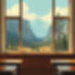 classroom windows overlooking a landscape straight out of a 1930 national park poster.jpg