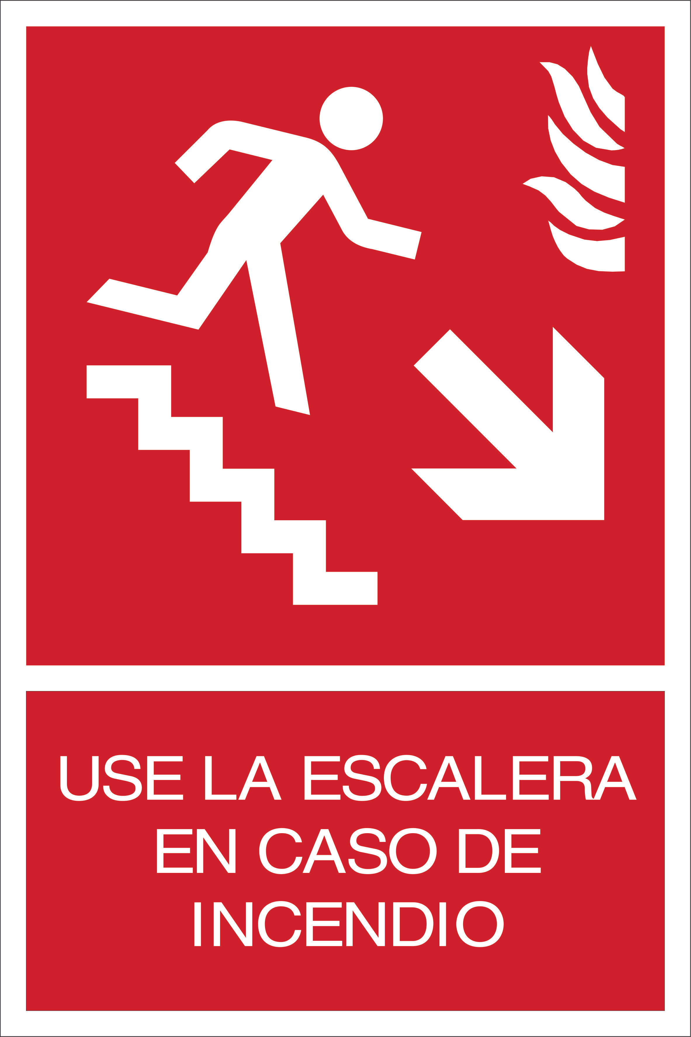 E-22 ESCALERA DE EMERGENCIA EN CASO DE INCENDIO ABAJO A LA DERECHA 20x30