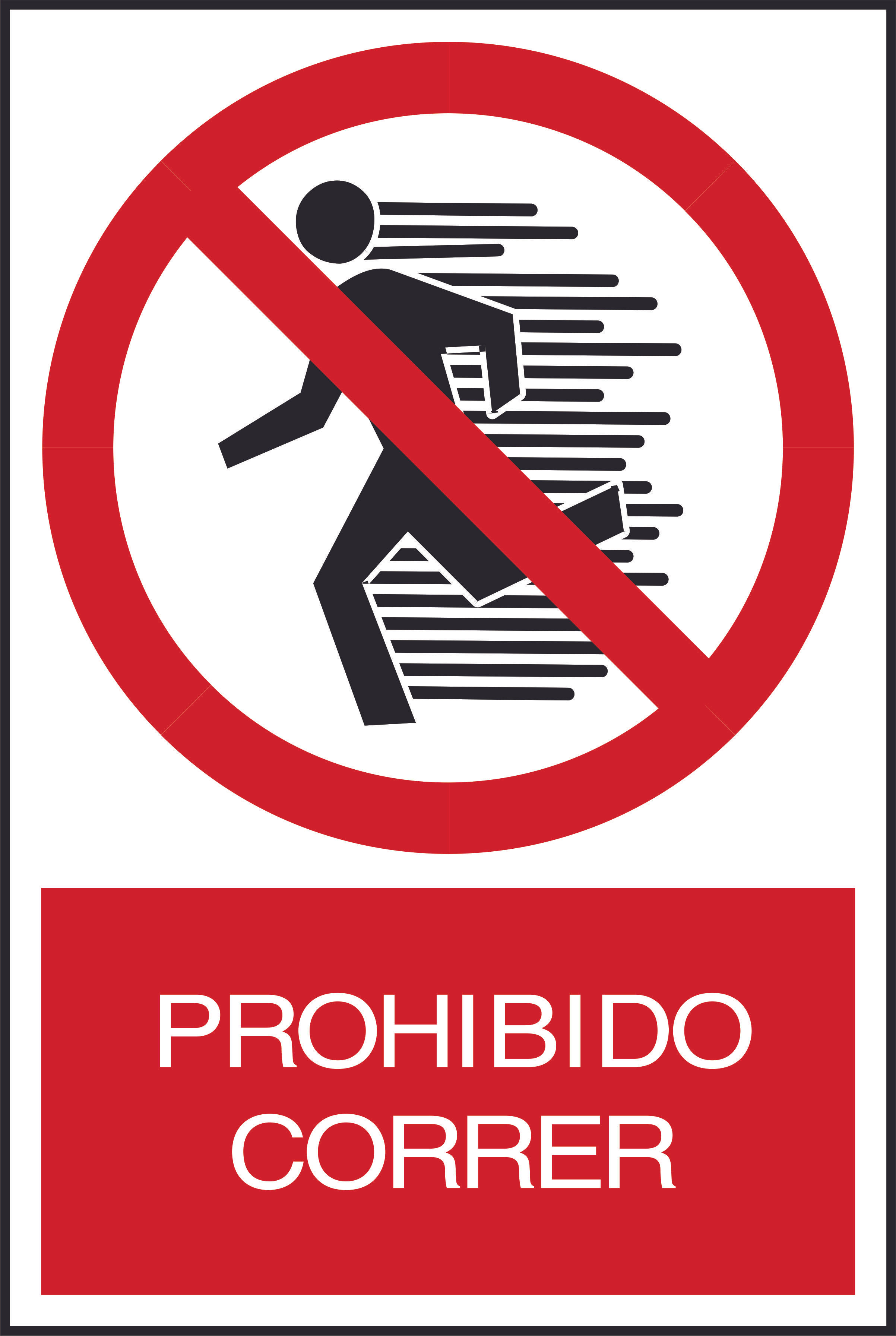E-44 PROHIBIDO CORRER 20x30