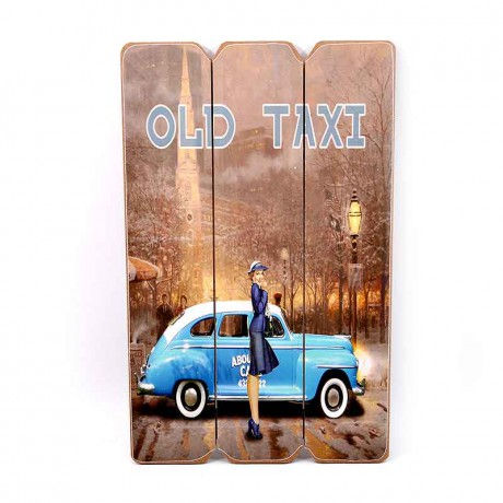 ΞΥΛΙΝΟ ΚΑΔΡΟ «OLD TAXI» 30x48