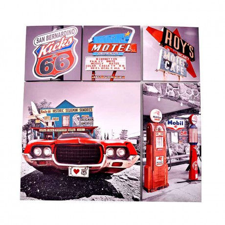 ΚΑΔΡΟ ΠΕΝΤΑΛΟΓΙΑ ROUTE 66 60x60