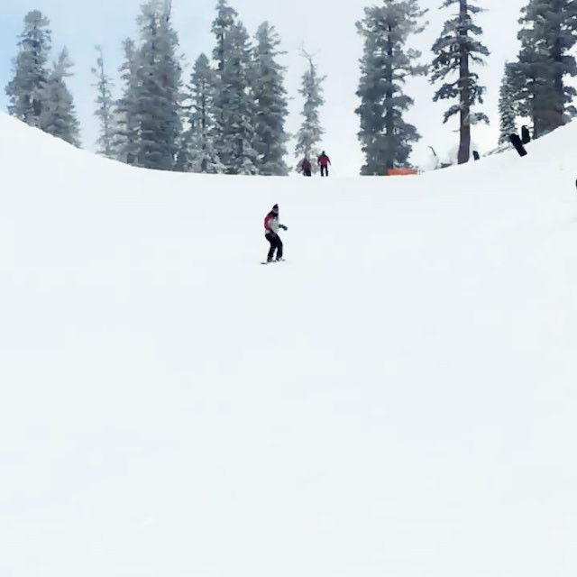 First time snowboarding