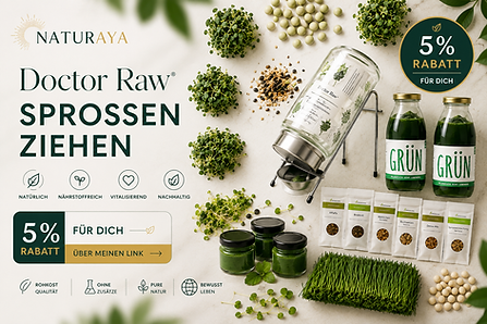 Doctor Raw Sprossen ziehen mit Naturaya – Microgreens, Rohkost und natürliche Ernährung mit 5 Prozent Rabatt