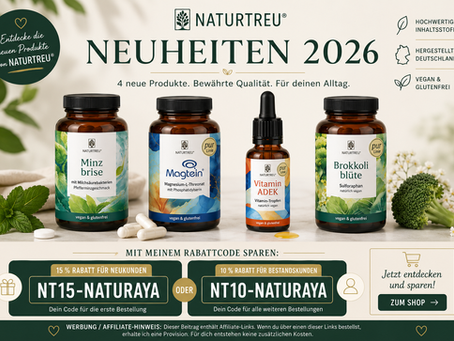 NATURTREU Neuheiten 2026: MAGTEIN, Brokkoliblüte, Vitamin ADEK und Minzbrise im Überblick