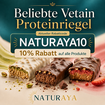 Beliebte Vetain Proteinriegel mit Rabattcode NATURAYA10 für 10 Prozent Rabatt auf alle Produkte