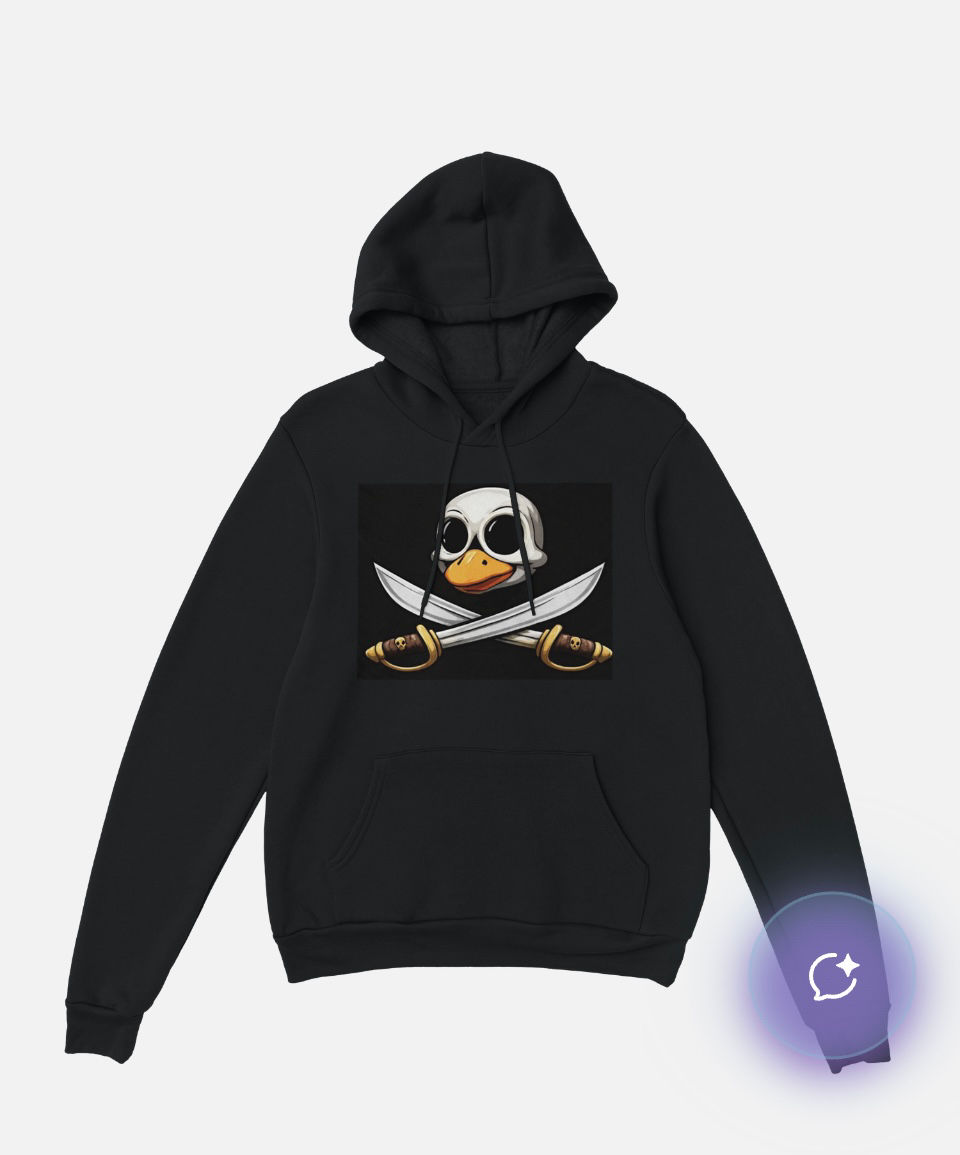 Pirate Penguin black flag hoodie