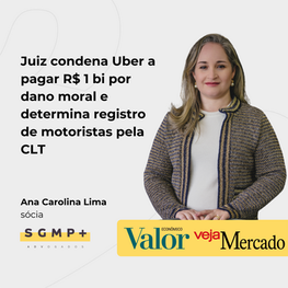 Juiz condena Uber a pagar R$ 1 bi por dano moral e determina registro de motoristas pela CLT