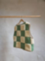 Thumbnail: Matcha Green Checkerboard Fleece Vest