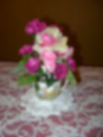 Artificial Flowers in Teacup