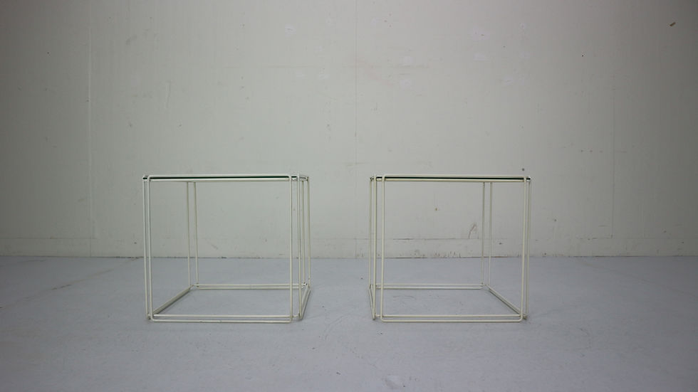 Thumbnail: Set of 2 Graphical Isosceles Side Tables by Max Sauze Isoceles for Atrow, 1970s