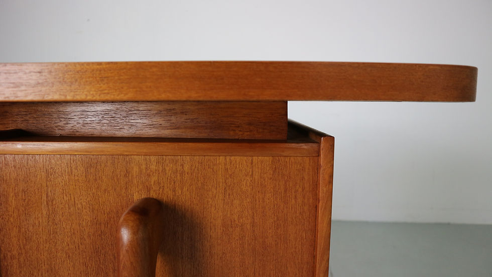 Thumbnail: Mid-Century Modern Teak& Wicker Boomerang Desk, 1960 Denmark