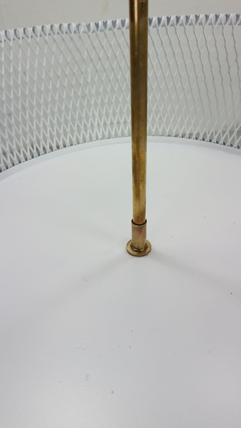 Thumbnail: Vintage white metal and brass planter or basked, France 1960s