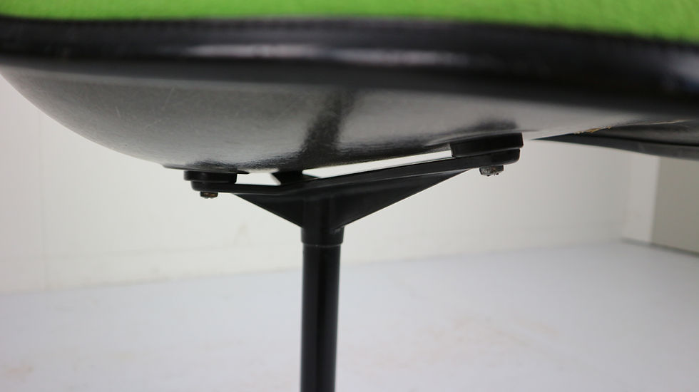 Thumbnail: Vintage Upholstered and Contractor Base Eames Swivel Chair for Herman Miller