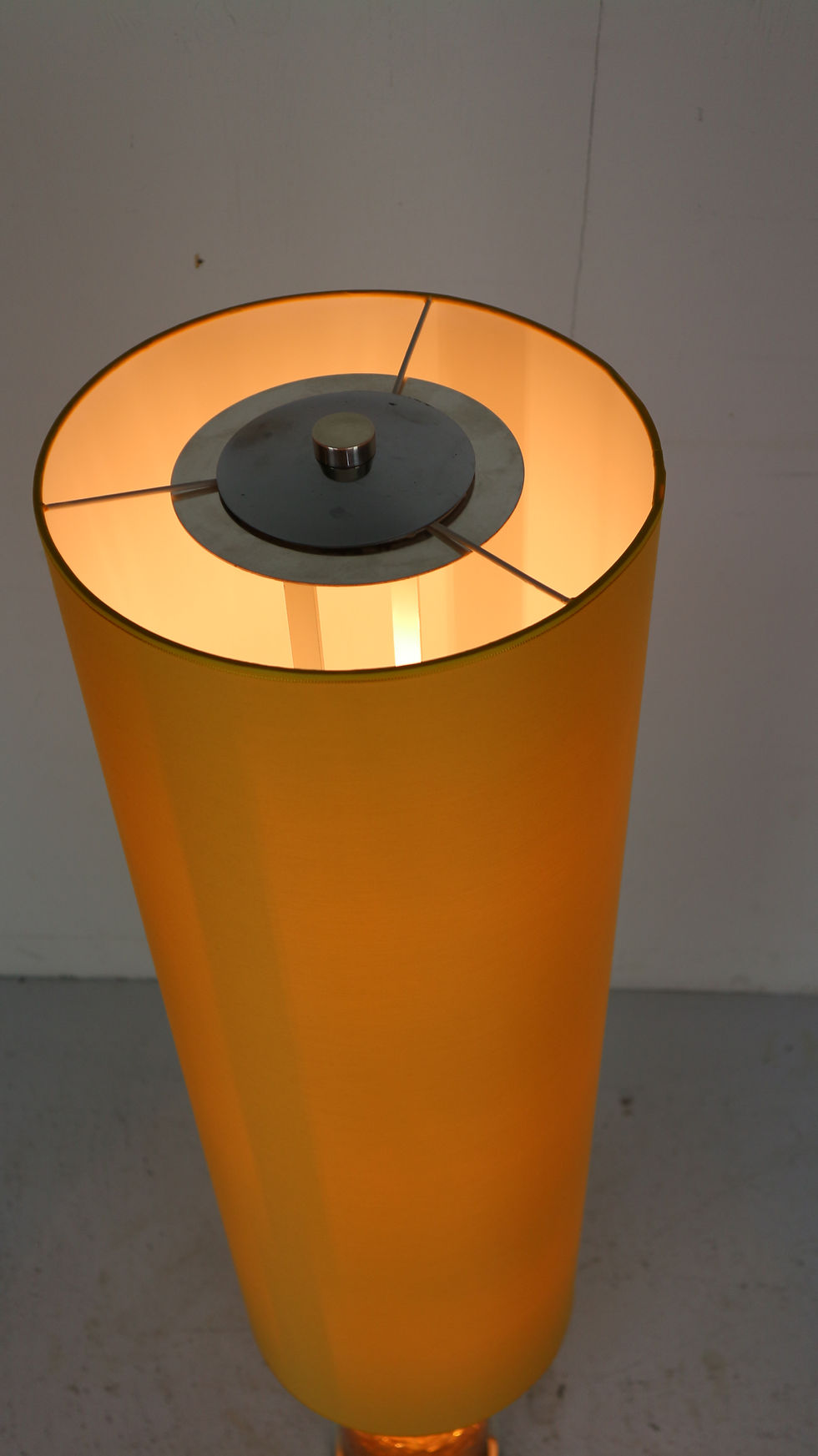 Thumbnail: Mid-Century Modern Floor Lamp Epoxy Amber Glass, 1970s, Belgium
