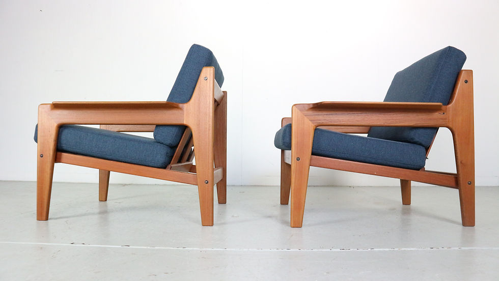 Thumbnail: Arne Wahl Iversen Set Of 2 Lounge Chairs for Komfort, 1960s, Denmark