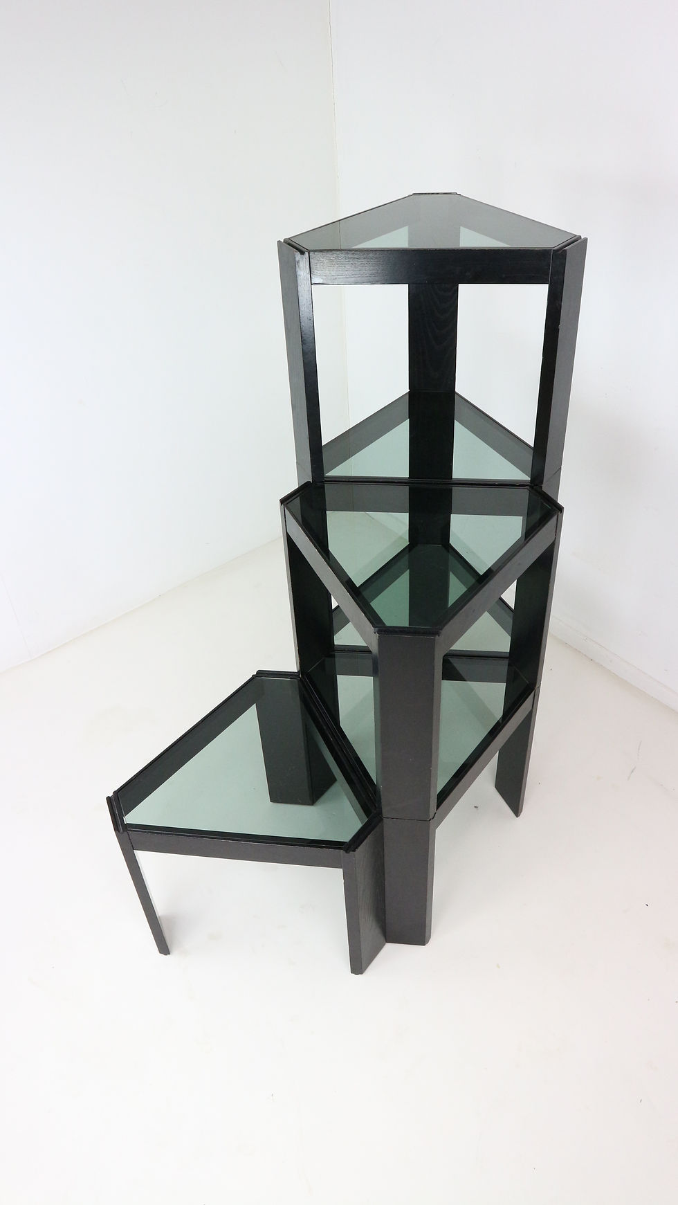 Thumbnail: Porada Arredi Geometric Stackable Nesting Tables the Complete Set of Six
