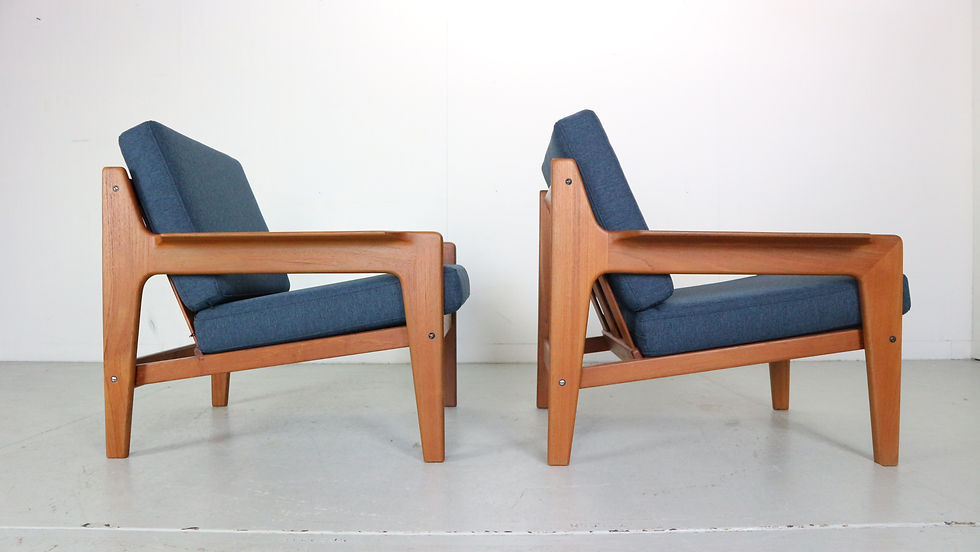 Thumbnail: Arne Wahl Iversen Set Of 2 Lounge Chairs for Komfort, 1960s, Denmark