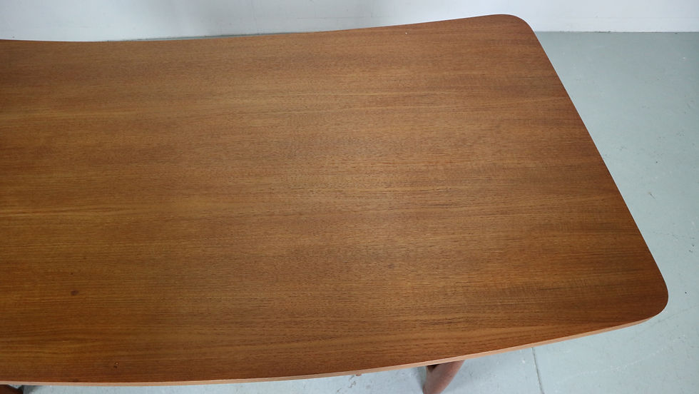 Thumbnail: Mid-Century Modern Teak& Wicker Boomerang Desk, 1960 Denmark