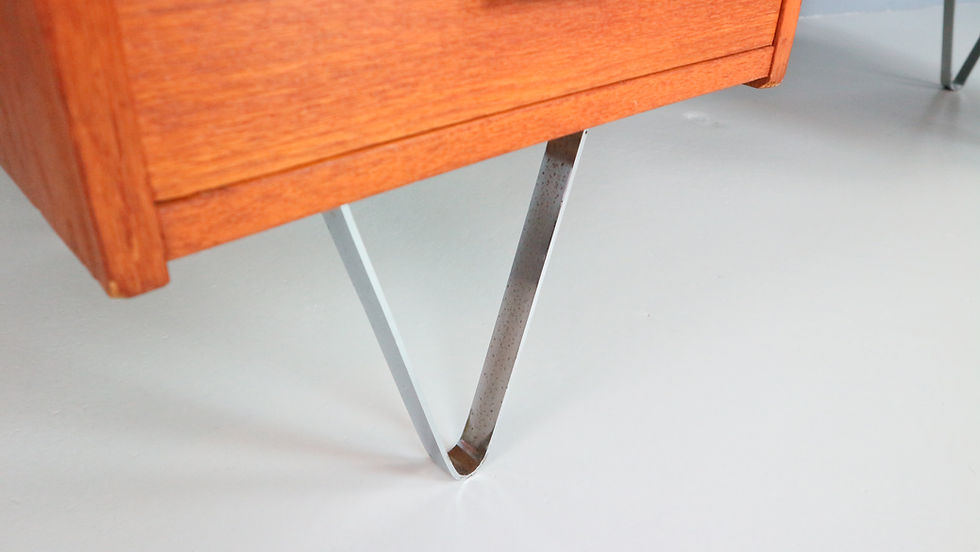 Thumbnail: Cees Braakman Boomerang Desk with Triangle Legs for Pastoe, Dutch Design, 1950s