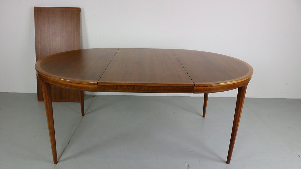 Thumbnail: Swedish Walnut Dining Table by B. Fridhagen for Bodafors, 1960s