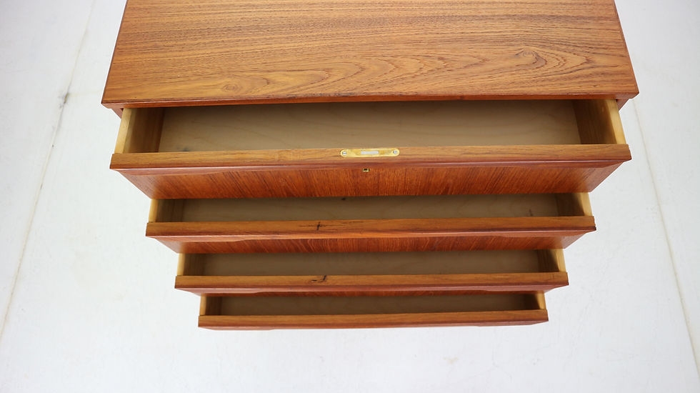 Thumbnail: Midcentury Danish Chest of Four Drawers in Teak, 1960s