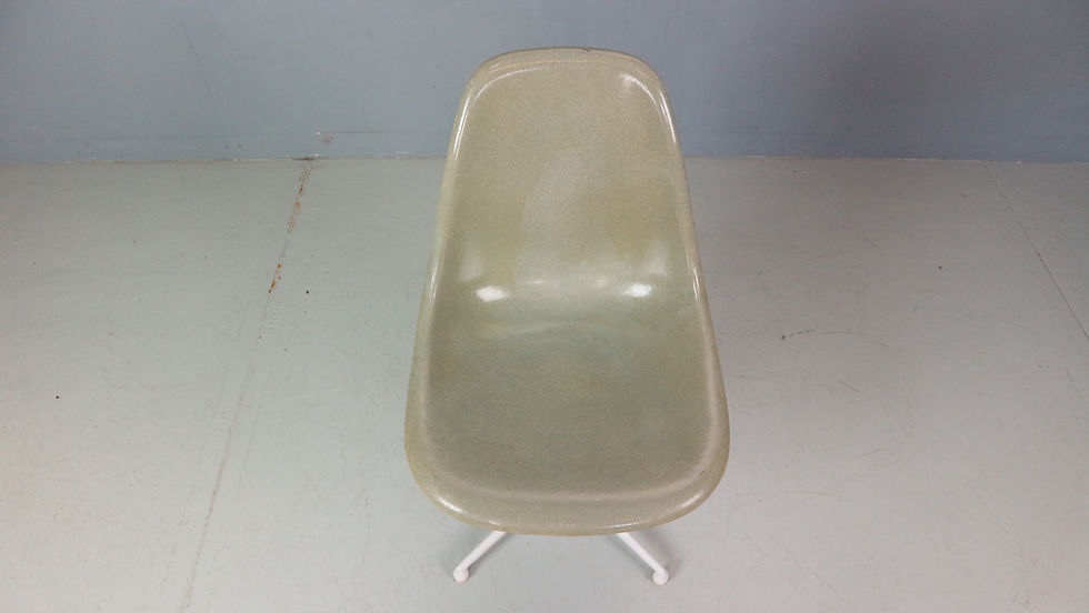 Thumbnail: Charles & Ray Eames "La Fonda" Sea Foam Green Fiberglass Chairs Herman Miller