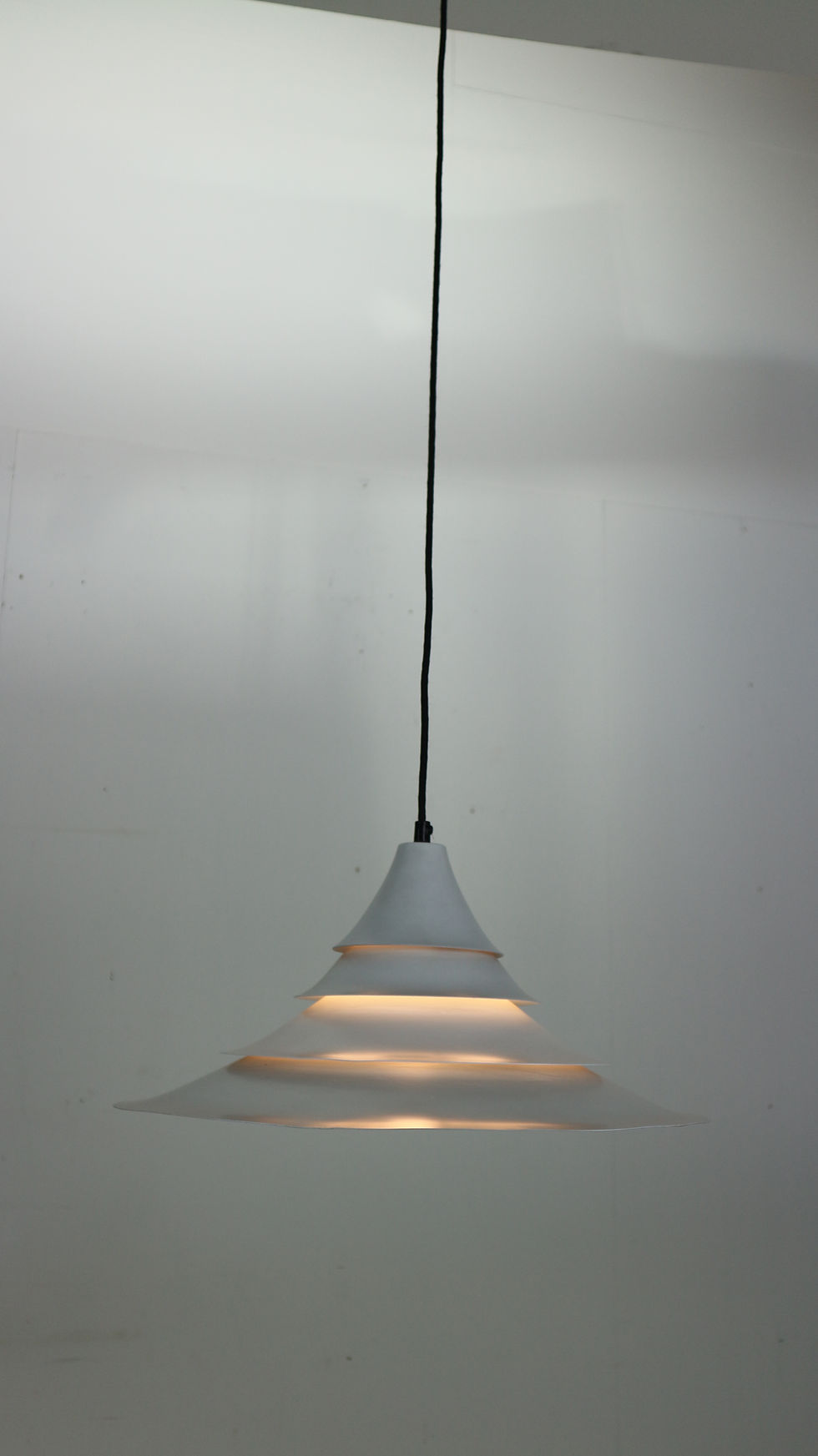 Thumbnail: White Vintage Danish Design Hanging Pendant Lamp, 1960s