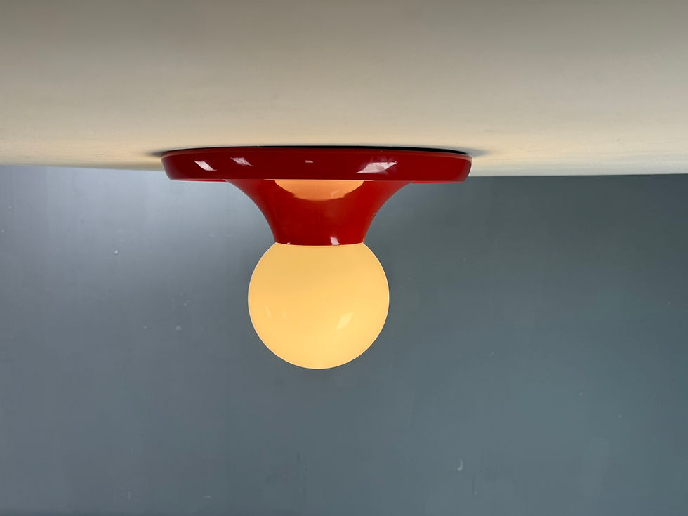 Thumbnail: Castiglioni Red Metal "Light Ball" Wall or Ceiling Lamp for Flos, Italy 1970s