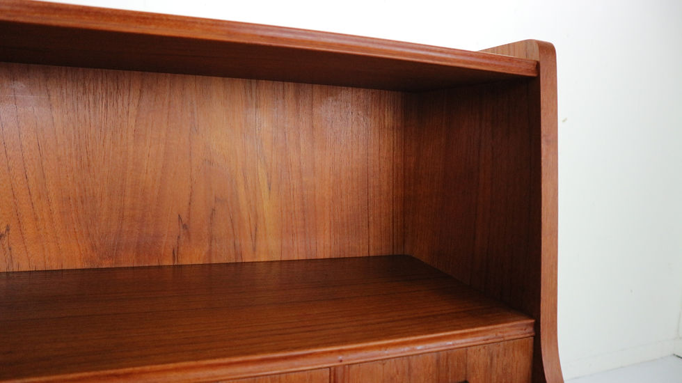 Thumbnail: Midcentury Danish Modern Teak Wood and Brass Secretary Desk, 1960s