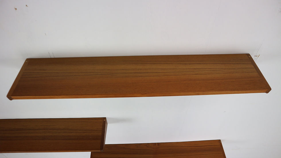 Thumbnail: Kai Kristiansen Set of 3 Floating Teak Shelfs for Fm Møbler, 1960s Denmark