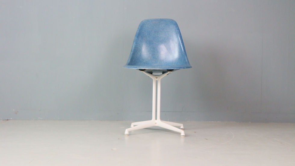 Thumbnail: Charles & Ray Eames "La Fonda" Blue Fiberglass Chairs Herman Miller