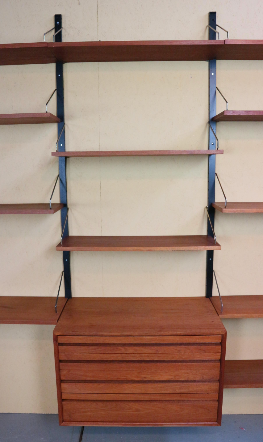Thumbnail: Poul Cadovius XXL Royal System Danish Modern Teak Wall Unit Shelving, 1960