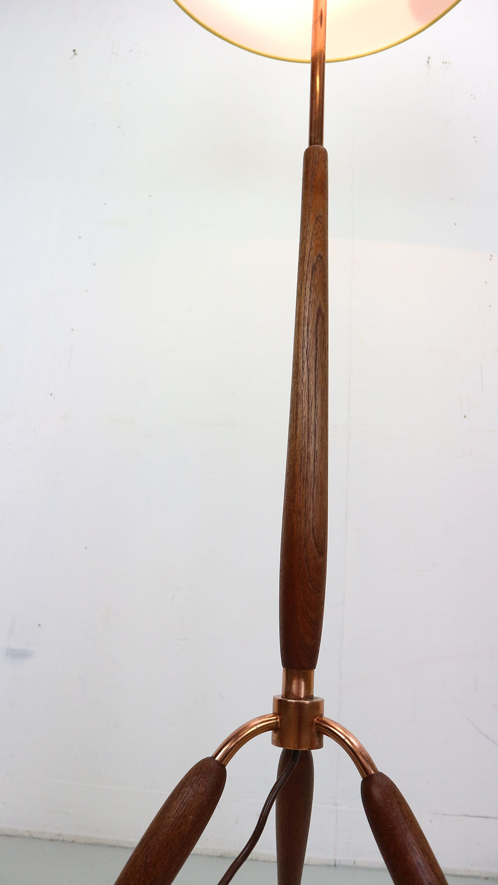 Thumbnail: Fog and Morup teak and copper tripot floorlamp Denmark 1960s