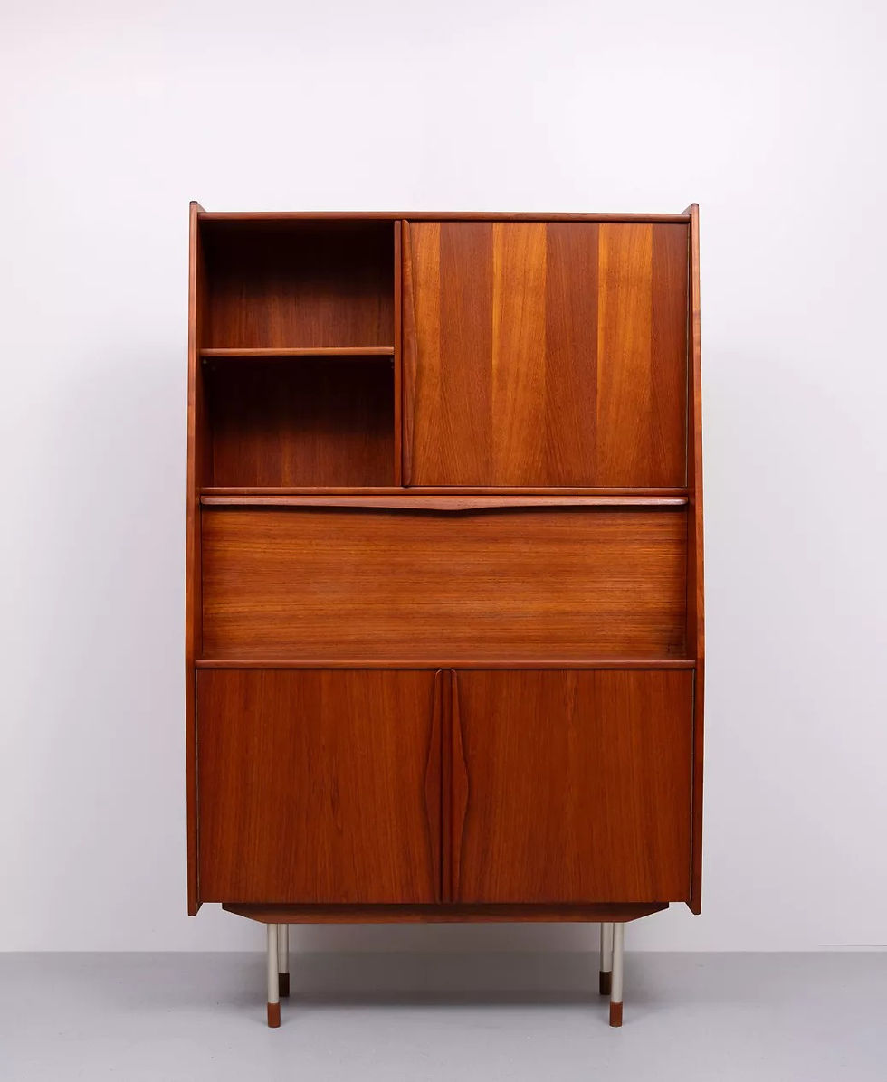 Thumbnail: Danish teak cabinet and writing desk / bar, by Arne Vodder, 1960s