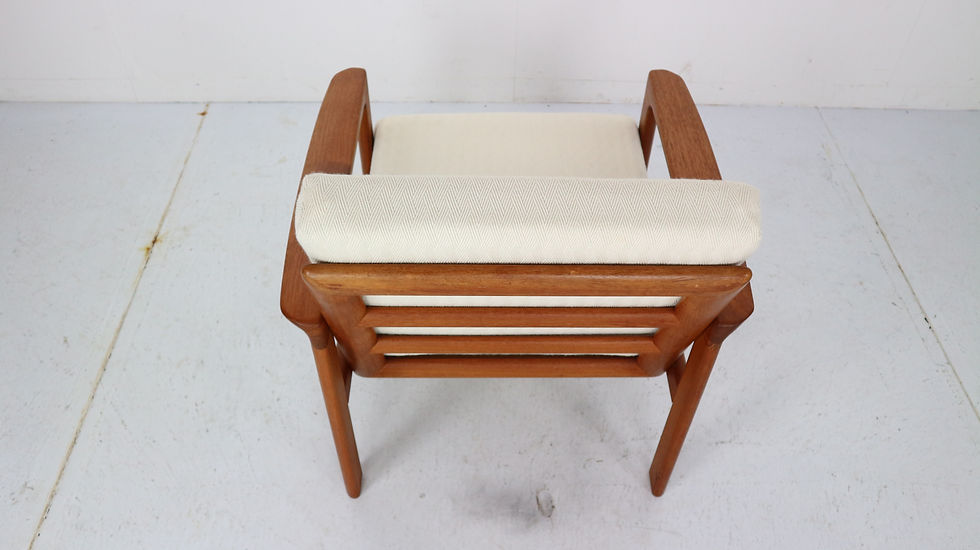 Thumbnail: Teak& Wool Lounge Chair "Borneo" by Sven Ellekaer for Komfort, 1960s
