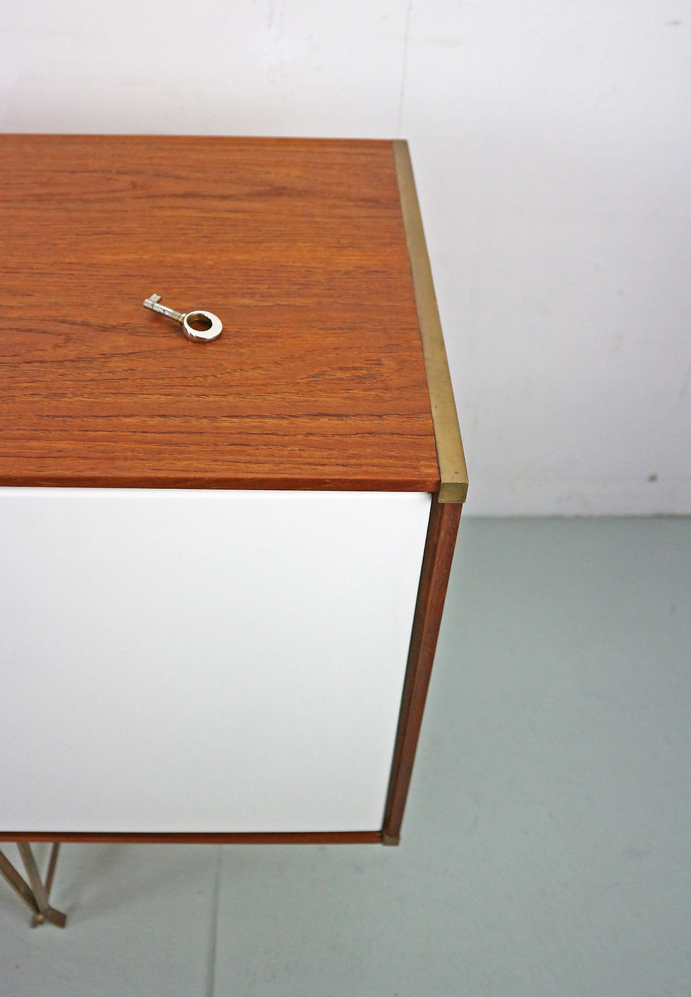 Thumbnail: William Watting Teak & Brass Highbiard/ Buffet Cabinet for Fristho, 1950 Denmark