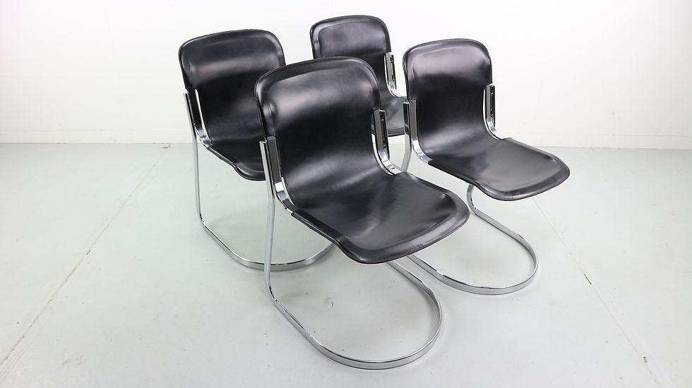 Thumbnail: Set of 4 Cidue Dinning Chairs by Willy Rizzo Dining Chairs, 1970s