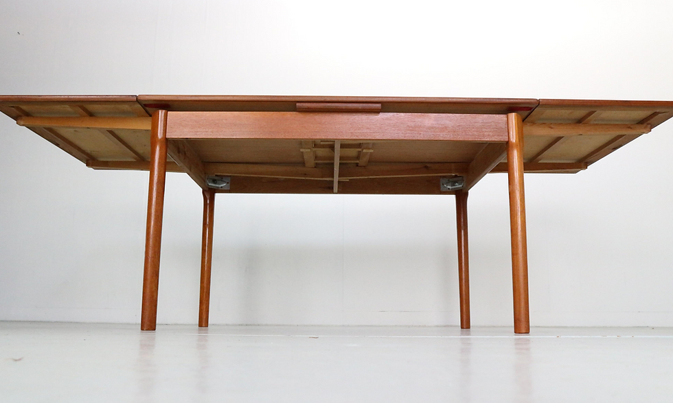 Thumbnail: Mid-Century Danish Design Extendable Teak Dining Table, 1960s