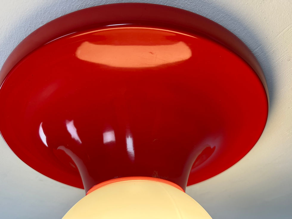 Thumbnail: Castiglioni Red Metal "Light Ball" Wall or Ceiling Lamp for Flos, Italy 1970s