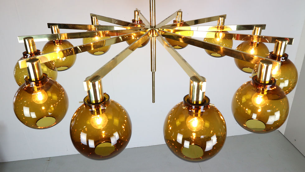 Thumbnail: Hans-Agne Jakobsson 12-Arm Chandelier, Model T348/12 Pastoral, 1959